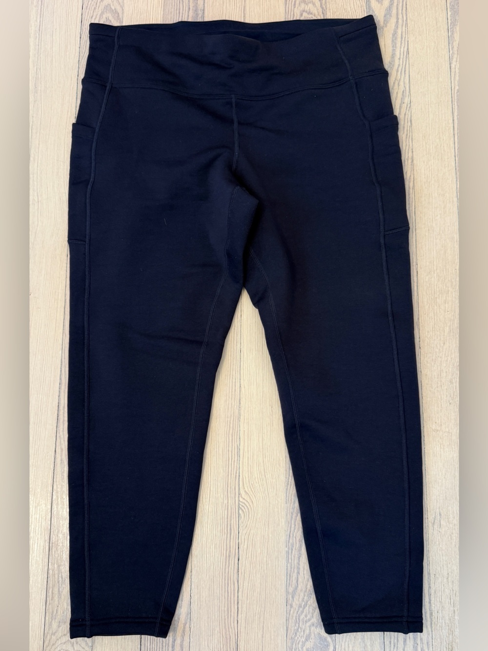 ATHLETA Women’s Altitude Stash Tight Polartec Power Stretch Fleece Leggings Navy